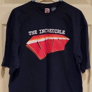 The Incredible HUNK Ace of Hearts T-Shirt Men's Large Black Red Graphic Tee